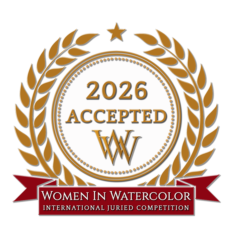0 Women in Watercolor Accepted Badge 2026 Watercolor on Paper 56 x 38 cm (22 x 25 in)